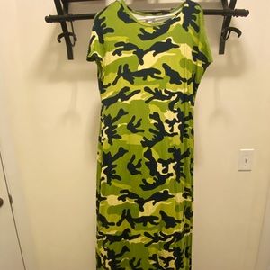 LuLaRoe Camo Maxi Dress “Excellent Condition”